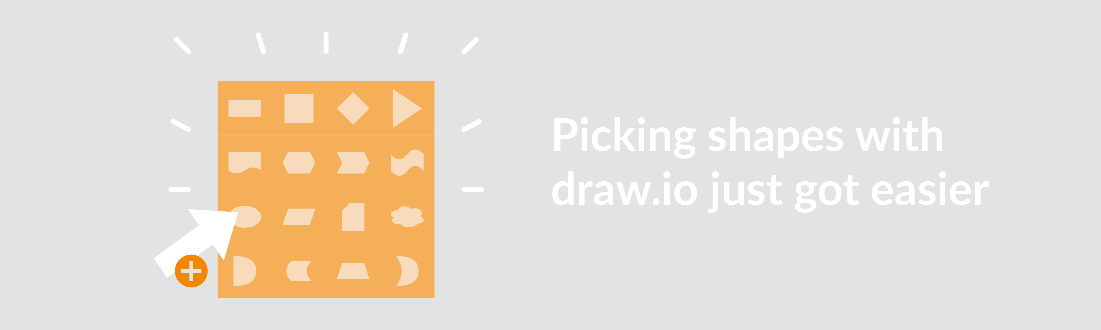 New feature: A shape picker menu for draw.io
