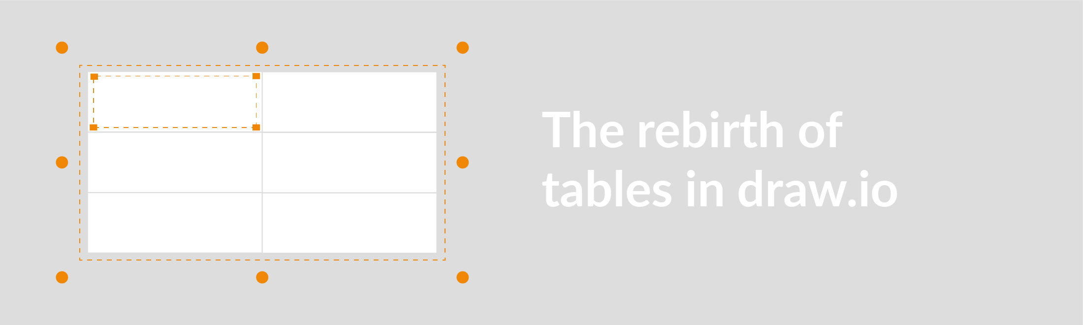 Tables in draw.io got a makeover