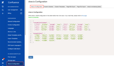 JSON for custom colours in draw.io for Confluence Cloud