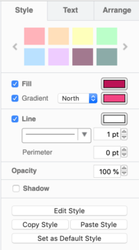 A pastel custom style palette in draw.io for Confluence Cloud